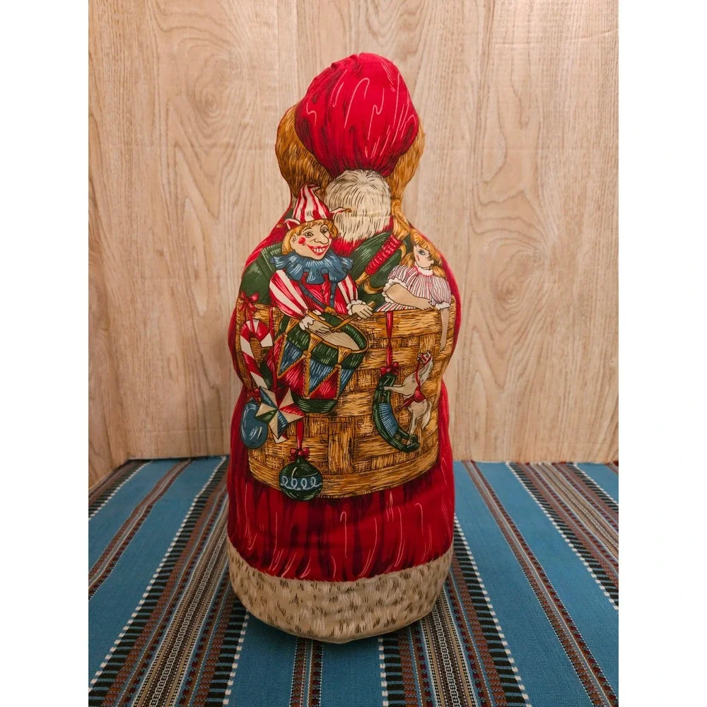 Vintage Cranston Father Christmas Soft Sculpture Santa Claus Fabric Pillow